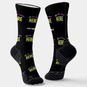 STYLISH MODERN CUSTOMIZABLE BLACK VERIFIED BRANDED SOCKS