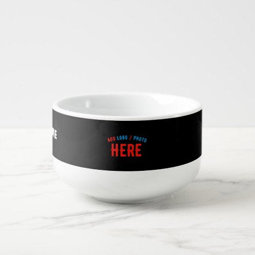 STYLISH MODERN CUSTOMIZABLE BLACK VERIFIED BRANDED SOUP MUG