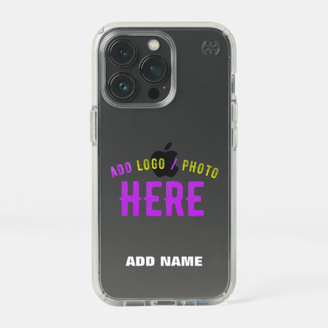 STYLISH MODERN CUSTOMIZABLE BLACK VERIFIED BRANDED SPECK iPhone 13 PRO CASE (Front)