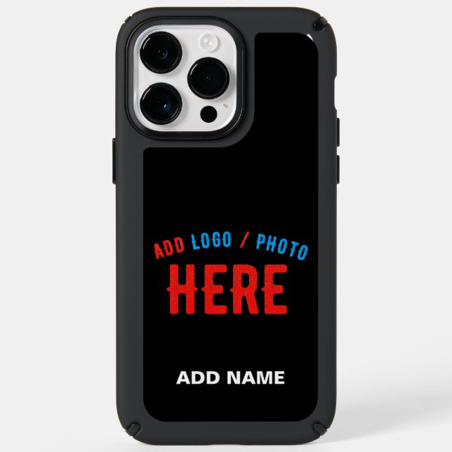 STYLISH MODERN CUSTOMIZABLE BLACK VERIFIED BRANDED SPECK iPhone CASE (Front)