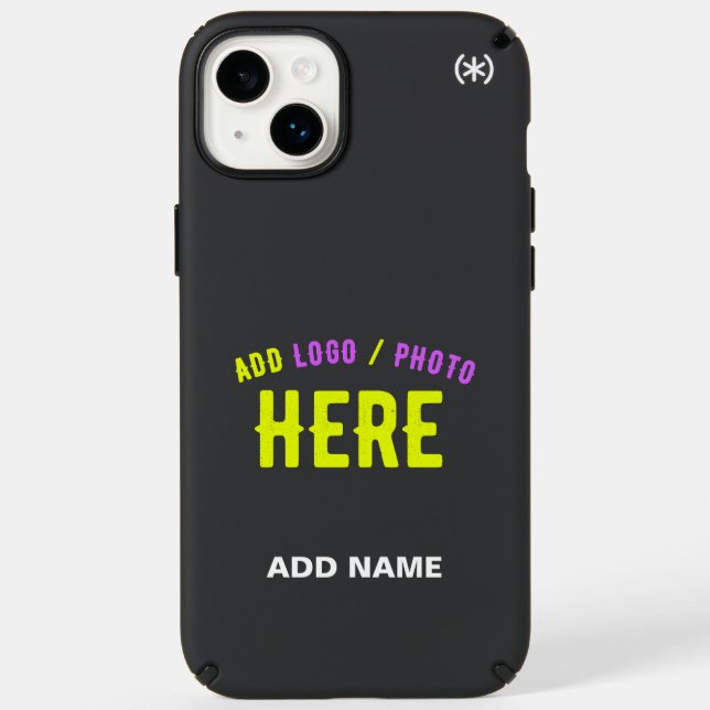 STYLISH MODERN CUSTOMIZABLE BLACK VERIFIED BRANDED SPECK iPhone CASE (Front)