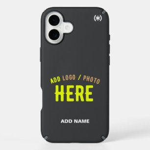 STYLISH MODERN CUSTOMIZABLE BLACK VERIFIED BRANDED iPhone 16 PLUS CASE