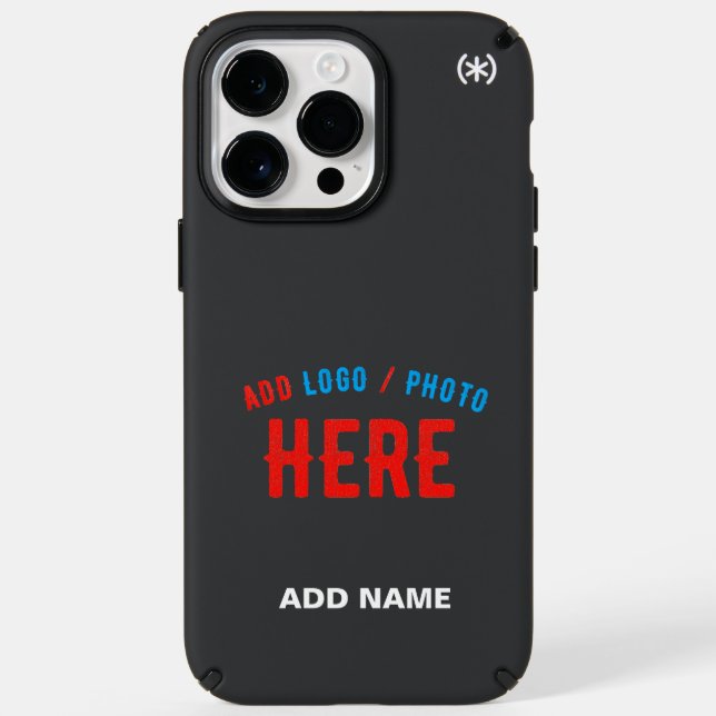 STYLISH MODERN CUSTOMIZABLE BLACK VERIFIED BRANDED SPECK iPhone CASE (Front)