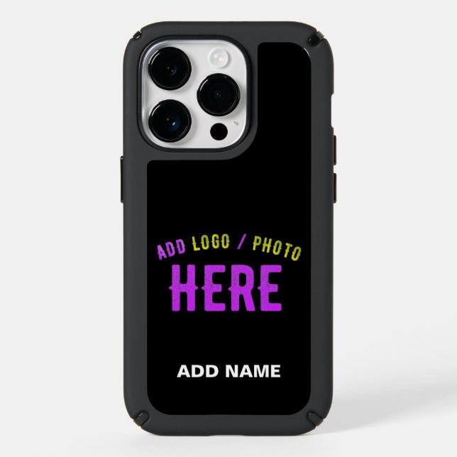 STYLISH MODERN CUSTOMIZABLE BLACK VERIFIED BRANDED SPECK iPhone CASE (Front)