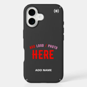STYLISH MODERN CUSTOMIZABLE BLACK VERIFIED BRANDED iPhone 16 CASE