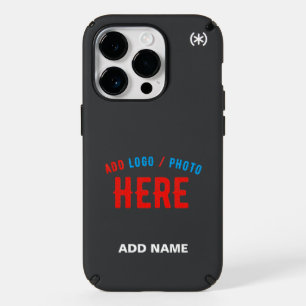 STYLISH MODERN CUSTOMIZABLE BLACK VERIFIED BRANDED SPECK iPhone 14 PRO CASE