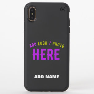 STYLISH MODERN CUSTOMIZABLE BLACK VERIFIED BRANDED SPECK iPhone XS MAX CASE
