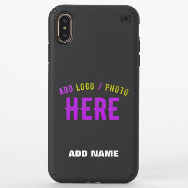 STYLISH MODERN CUSTOMIZABLE BLACK VERIFIED BRANDED SPECK iPhone XS MAX CASE (Front)