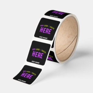 STYLISH MODERN CUSTOMIZABLE BLACK VERIFIED BRANDED SQUARE STICKER