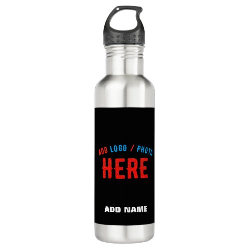 STYLISH MODERN CUSTOMIZABLE BLACK VERIFIED BRANDED STAINLESS STEEL WATER BOTTLE