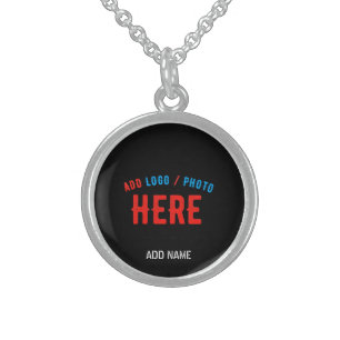 STYLISH MODERN CUSTOMIZABLE BLACK VERIFIED BRANDED STERLING SILVER NECKLACE