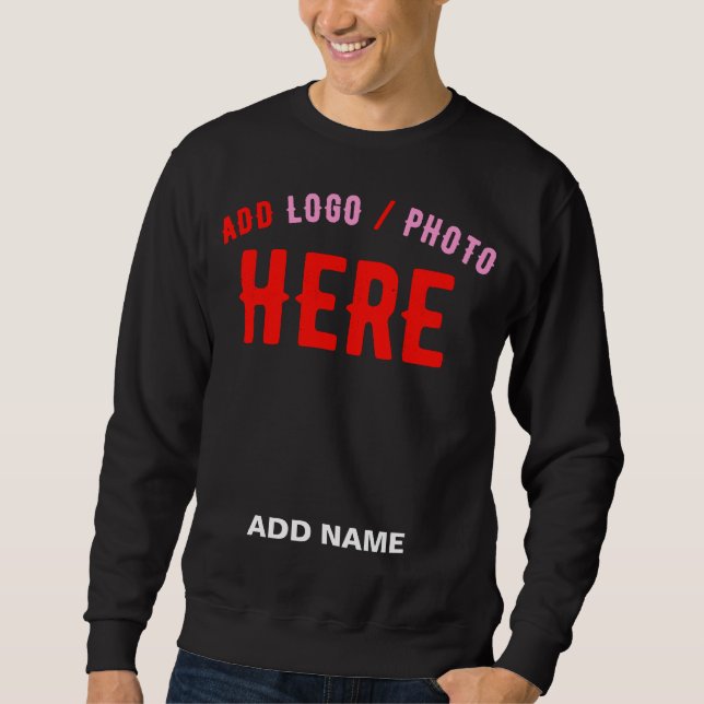 STYLISH MODERN CUSTOMIZABLE BLACK VERIFIED BRANDED SWEATSHIRT (Front)