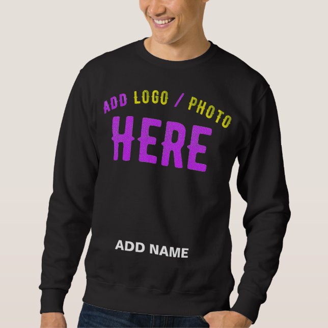 STYLISH MODERN CUSTOMIZABLE BLACK VERIFIED BRANDED SWEATSHIRT (Front)