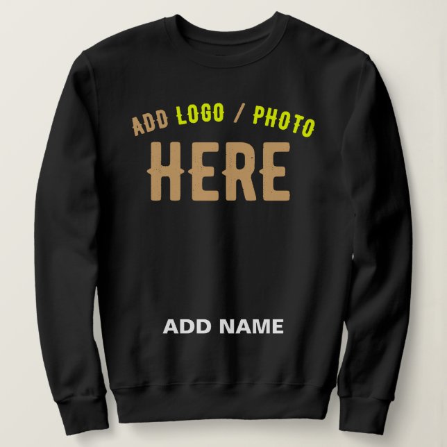 STYLISH MODERN CUSTOMIZABLE BLACK VERIFIED BRANDED SWEATSHIRT (Design Front)