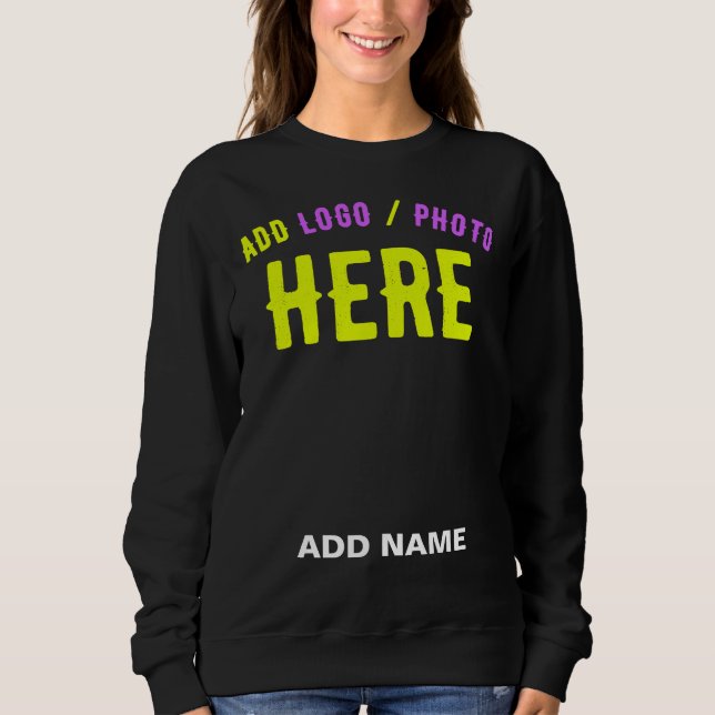 STYLISH MODERN CUSTOMIZABLE BLACK VERIFIED BRANDED SWEATSHIRT (Front)