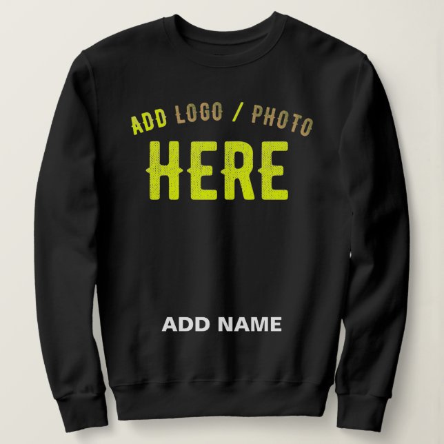 STYLISH MODERN CUSTOMIZABLE BLACK VERIFIED BRANDED SWEATSHIRT (Design Front)