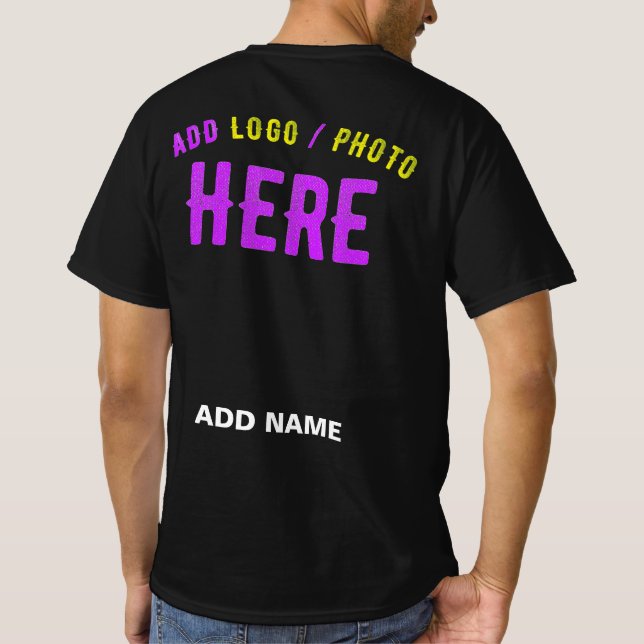 STYLISH MODERN CUSTOMIZABLE BLACK VERIFIED BRANDED T-Shirt (Back)