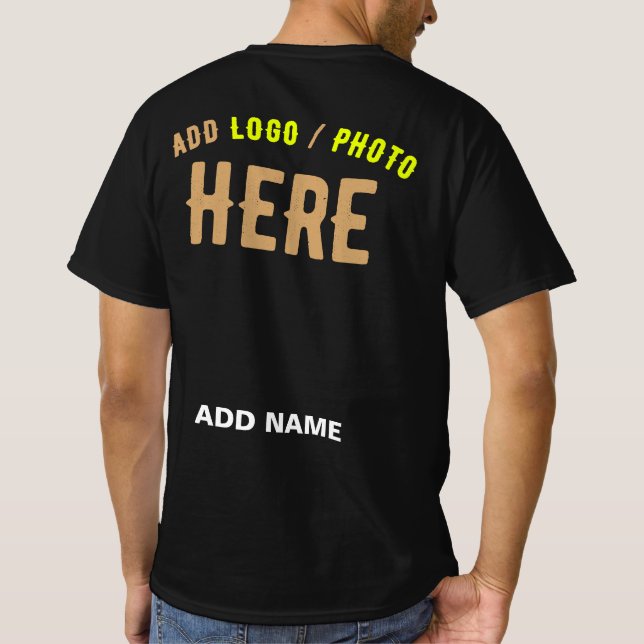 STYLISH MODERN CUSTOMIZABLE BLACK VERIFIED BRANDED T-Shirt (Back)