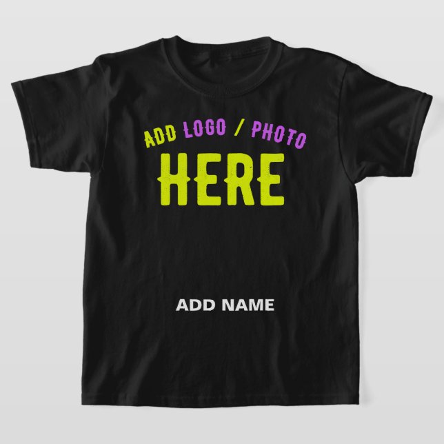 STYLISH MODERN CUSTOMIZABLE BLACK VERIFIED BRANDED T-Shirt (Laydown)
