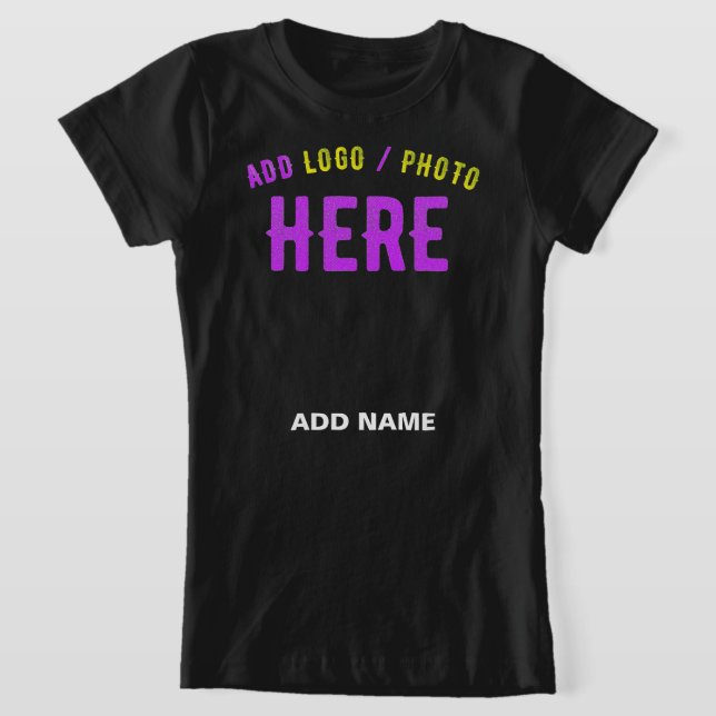 STYLISH MODERN CUSTOMIZABLE BLACK VERIFIED BRANDED T-Shirt (Laydown)