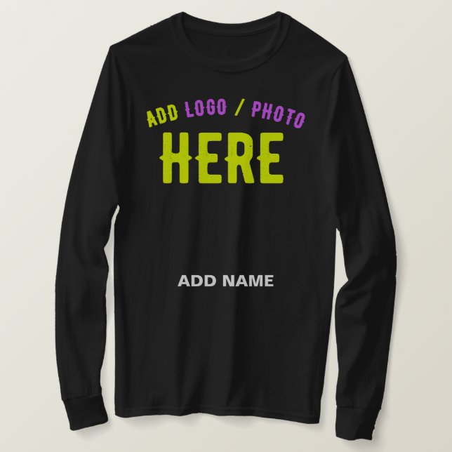 STYLISH MODERN CUSTOMIZABLE BLACK VERIFIED BRANDED T-Shirt (Design Front)