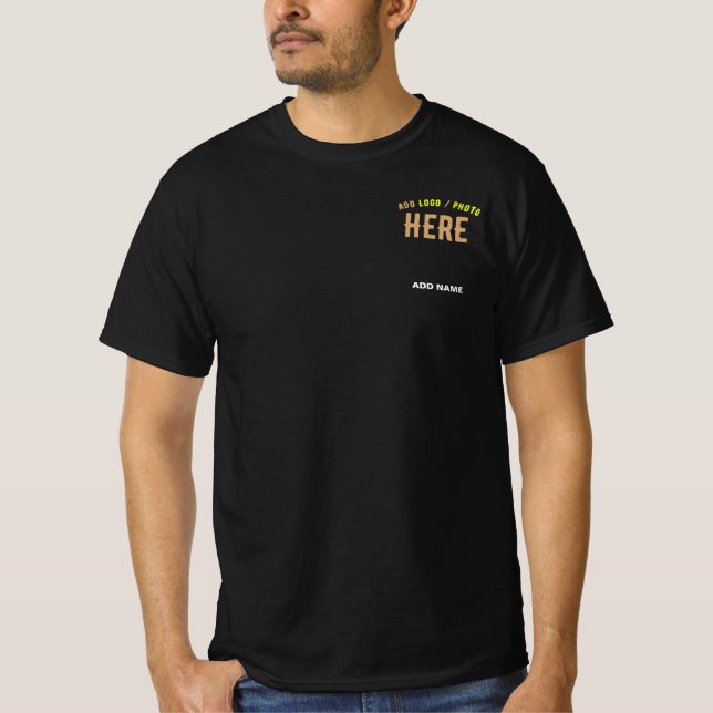 STYLISH MODERN CUSTOMIZABLE BLACK VERIFIED BRANDED T-Shirt (Front)