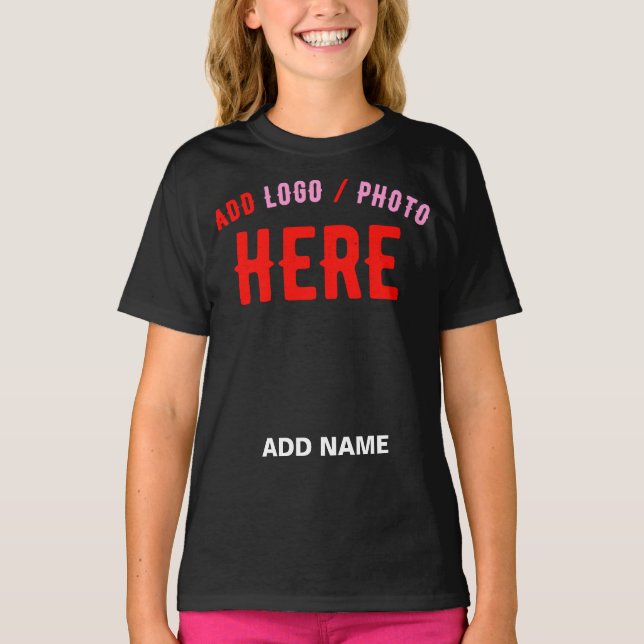 STYLISH MODERN CUSTOMIZABLE BLACK VERIFIED BRANDED T-Shirt (Front)