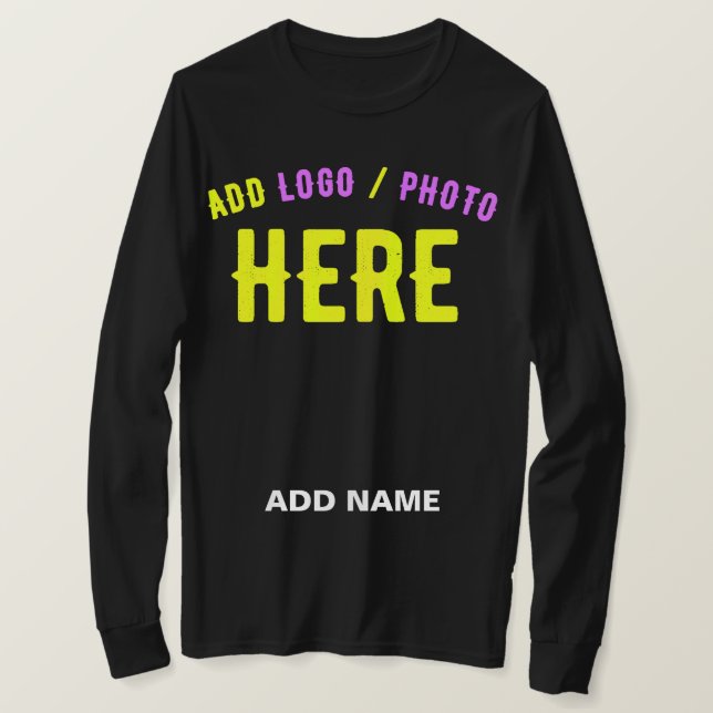 STYLISH MODERN CUSTOMIZABLE BLACK VERIFIED BRANDED T-Shirt (Design Front)