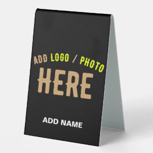 STYLISH MODERN CUSTOMIZABLE BLACK VERIFIED BRANDED TABLE TENT