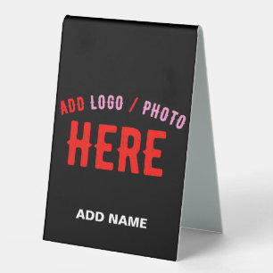 STYLISH MODERN CUSTOMIZABLE BLACK VERIFIED BRANDED TABLE TENT