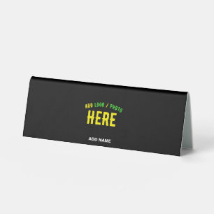STYLISH MODERN CUSTOMIZABLE BLACK VERIFIED BRANDED TABLE TENT