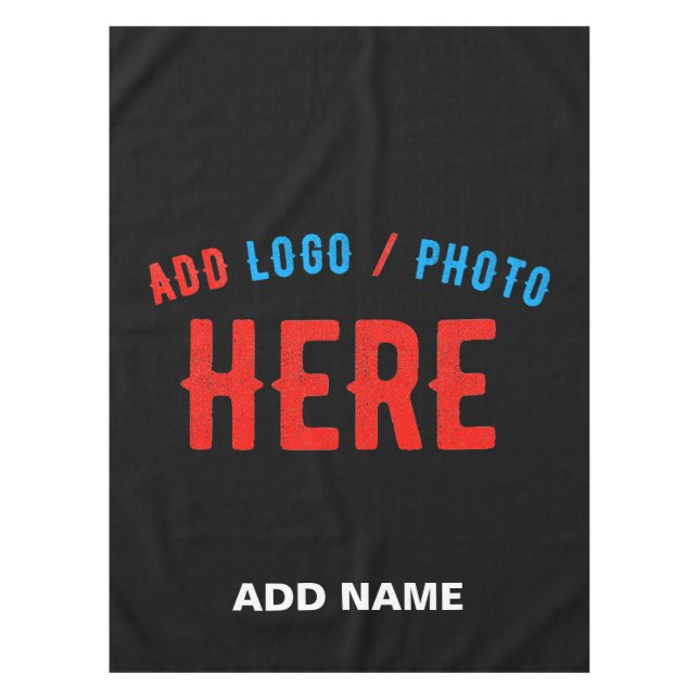 STYLISH MODERN CUSTOMIZABLE BLACK VERIFIED BRANDED TABLECLOTH (Front)