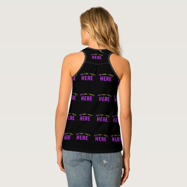 STYLISH MODERN CUSTOMIZABLE BLACK VERIFIED BRANDED TANK TOP (Back Full)