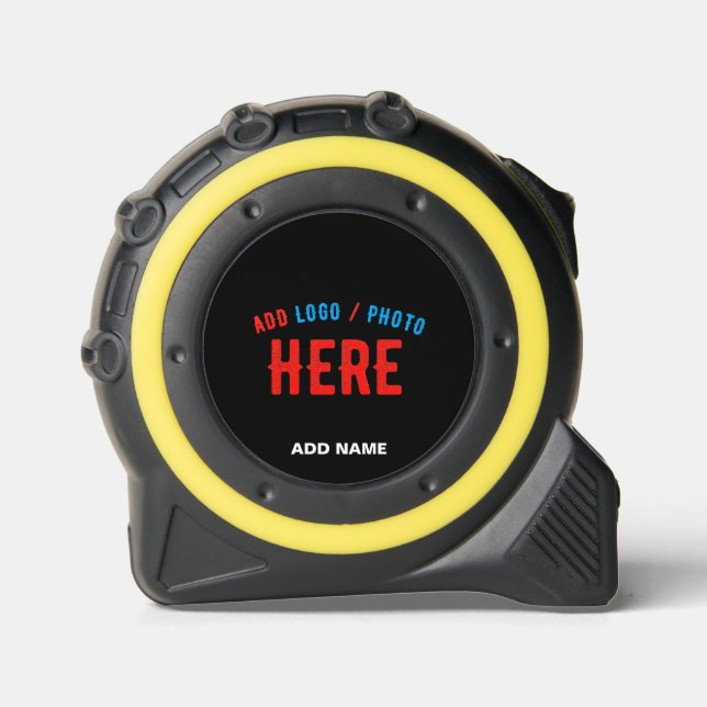STYLISH MODERN CUSTOMIZABLE BLACK VERIFIED BRANDED TAPE MEASURE (Front)