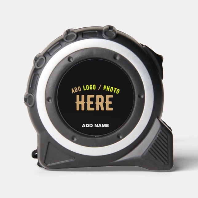 STYLISH MODERN CUSTOMIZABLE BLACK VERIFIED BRANDED TAPE MEASURE (Front)