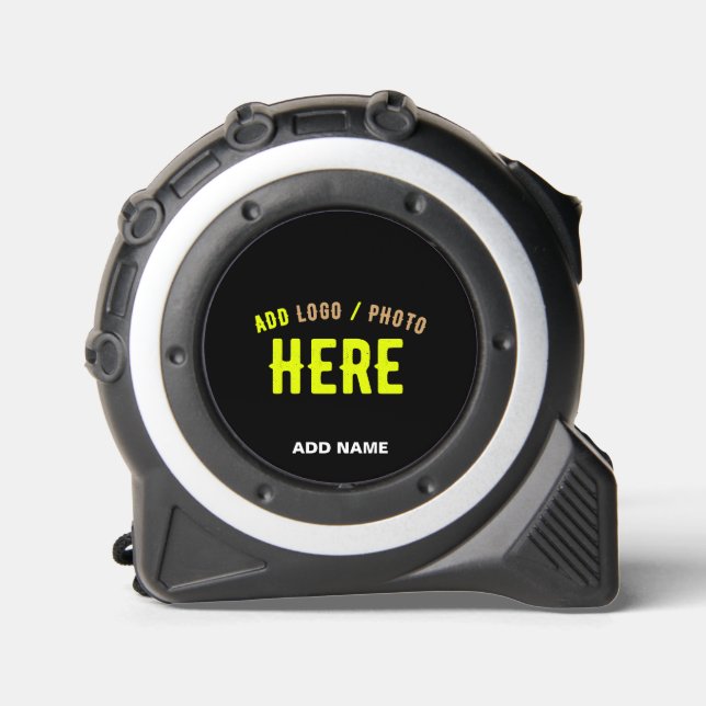 STYLISH MODERN CUSTOMIZABLE BLACK VERIFIED BRANDED TAPE MEASURE (Front)