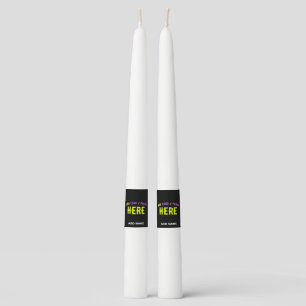 STYLISH MODERN CUSTOMIZABLE BLACK VERIFIED BRANDED TAPER CANDLE