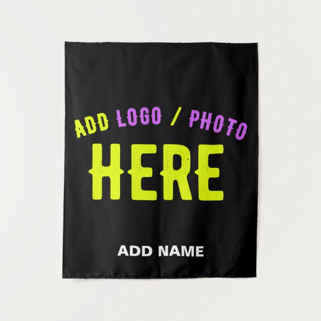 STYLISH MODERN CUSTOMIZABLE BLACK VERIFIED BRANDED TAPESTRY (Front)