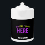STYLISH MODERN CUSTOMIZABLE BLACK VERIFIED BRANDED TEAPOT<br><div class="desc">THIS IS A DESIGN FITTING FOR EVERYONE.YOU CAN CHANGE, RESIZE OR ADD LOGO, PHOTO, TEXT AND COLOURS THE WAY YOU LIKE.THANK YOU.</div>