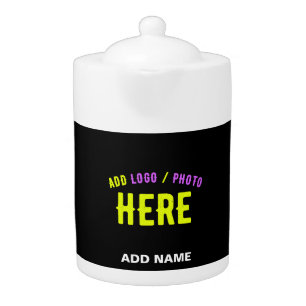 STYLISH MODERN CUSTOMIZABLE BLACK VERIFIED BRANDED TEAPOT