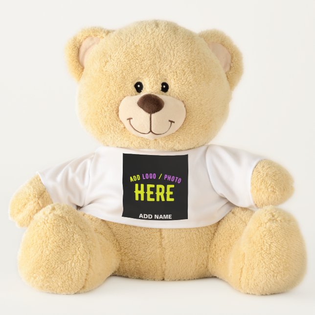 STYLISH MODERN CUSTOMIZABLE BLACK VERIFIED BRANDED TEDDY BEAR (Front)