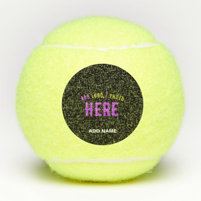STYLISH MODERN CUSTOMIZABLE BLACK VERIFIED BRANDED TENNIS BALLS (Front)
