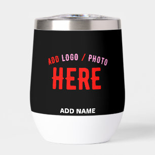 STYLISH MODERN CUSTOMIZABLE BLACK VERIFIED BRANDED THERMAL WINE TUMBLER