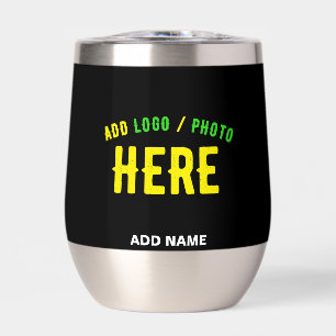 STYLISH MODERN CUSTOMIZABLE BLACK VERIFIED BRANDED THERMAL WINE TUMBLER