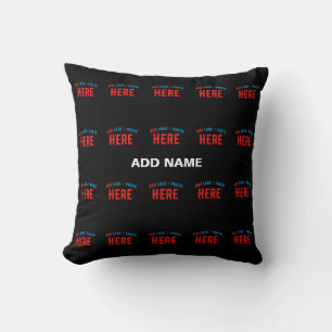STYLISH MODERN CUSTOMIZABLE BLACK VERIFIED BRANDED THROW PILLOW