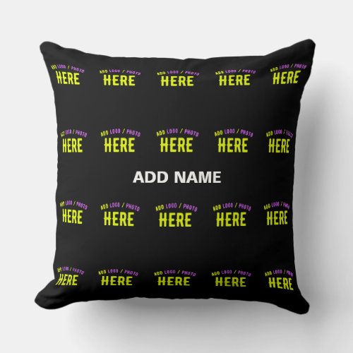 STYLISH MODERN CUSTOMIZABLE BLACK VERIFIED BRANDED THROW PILLOW