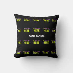 STYLISH MODERN CUSTOMIZABLE BLACK VERIFIED BRANDED THROW PILLOW