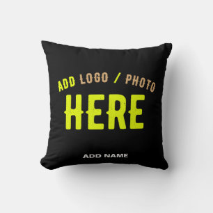 STYLISH MODERN CUSTOMIZABLE BLACK VERIFIED BRANDED THROW PILLOW