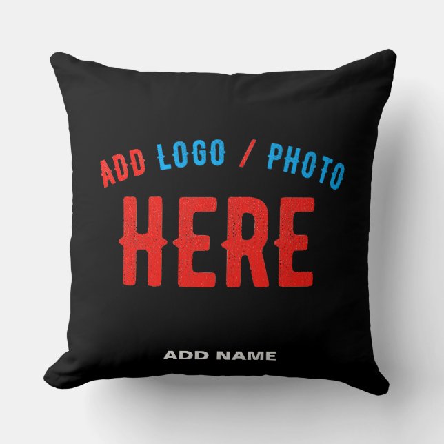 STYLISH MODERN CUSTOMIZABLE BLACK VERIFIED BRANDED THROW PILLOW (Front)
