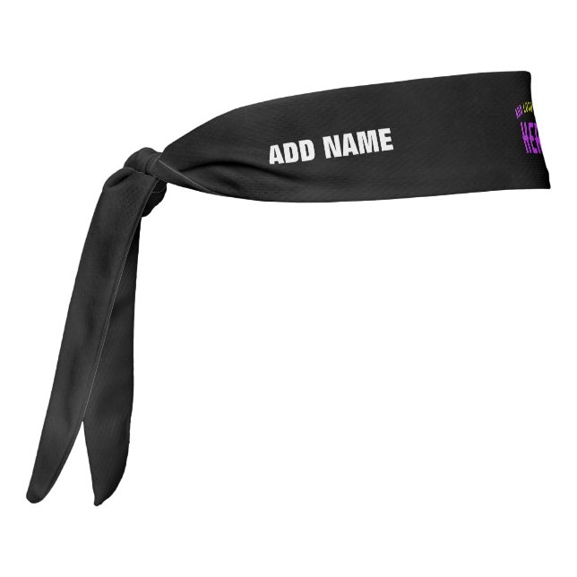 STYLISH MODERN CUSTOMIZABLE BLACK VERIFIED BRANDED TIE HEADBAND (Rotate 270)
